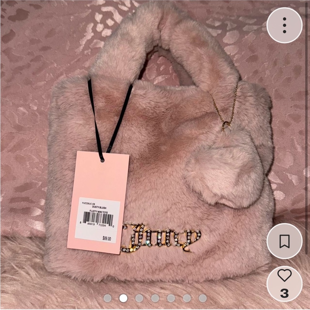 Juicy Couture Blush Faux Fur Tote
